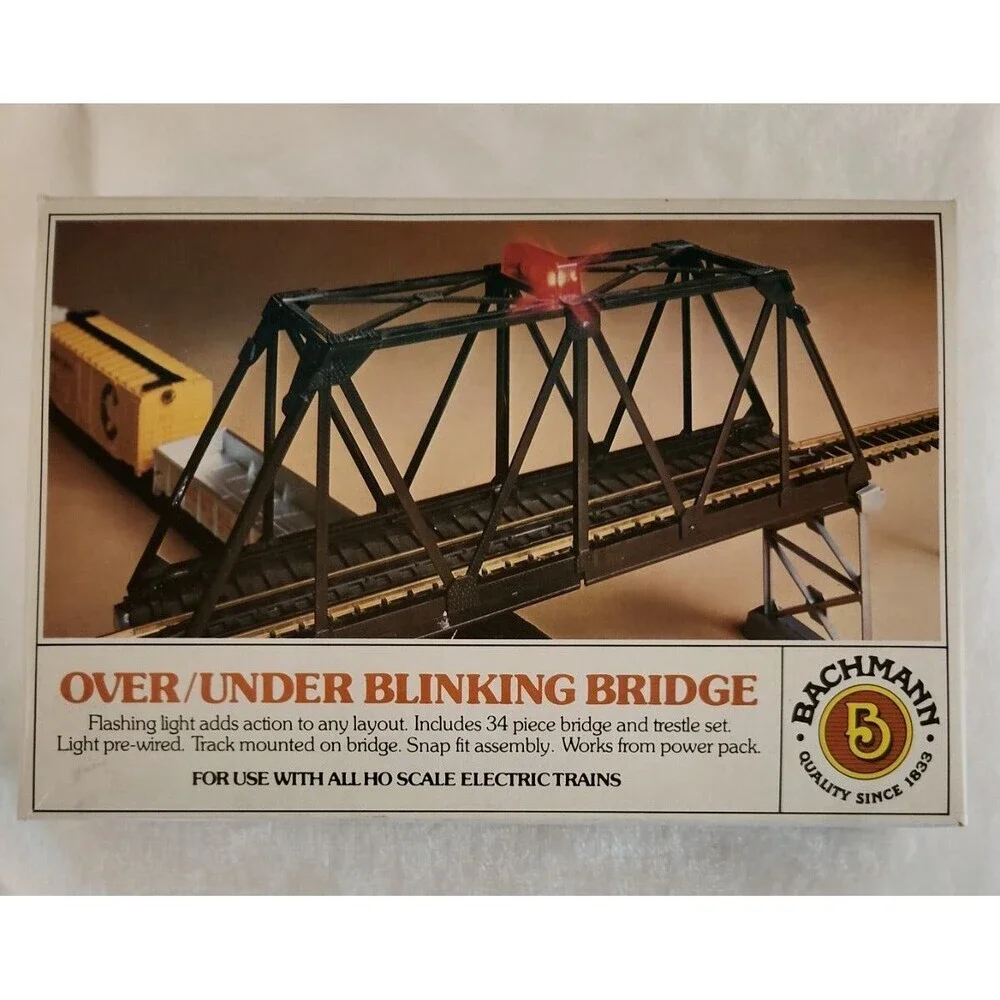 VINTAGE HO 1/87 BACHMANN OVER/UNDER BLINKING BRIDGE MODEL KIT # 46222
